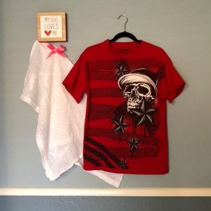 Carbon skull American tee